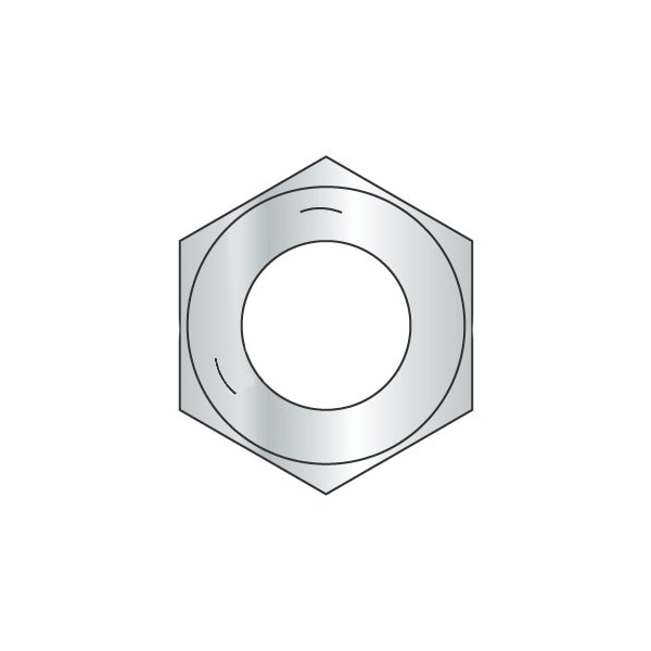 Newport Fasteners Hex Nut, 3/8"-16, Steel, Grade 5, Zinc Plated, 21/64 in Ht, 2000 PK 308996 - main